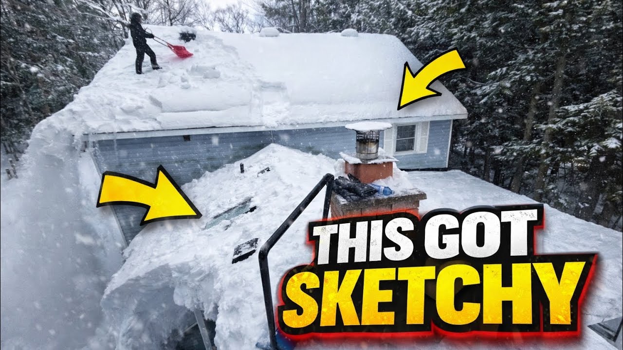 Shoveling This Roof Got WAY Too Sketchy…
