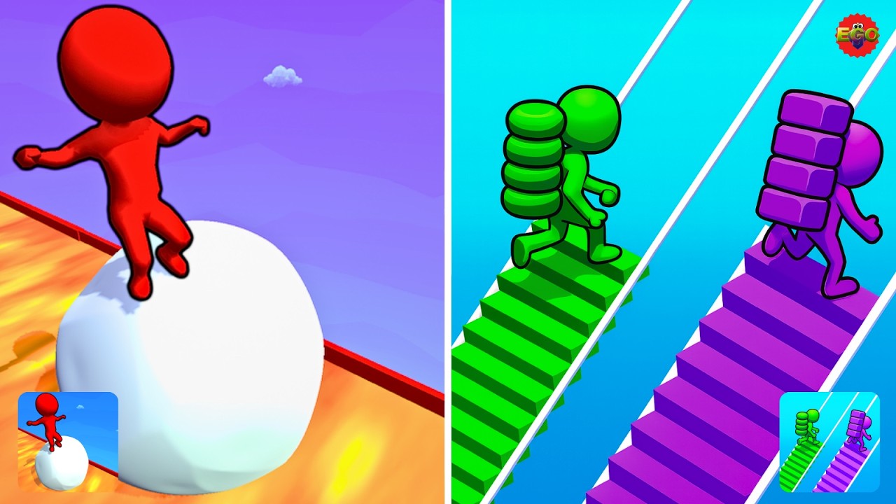 Snow Race Vs Bridge Race | Max Gameplay Walkthrough | New Update(Android, iOS)