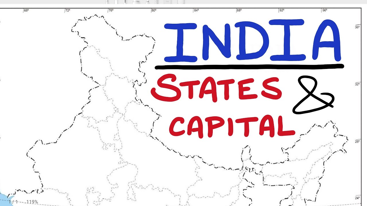 Indian States and capital | MapCraft | the best place to learn map work |