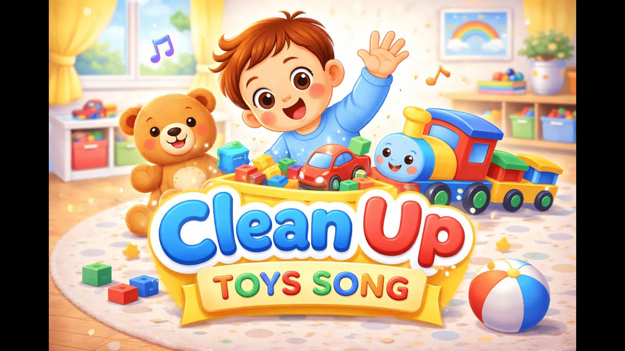 Clean Up Song for Toddlers 🧹 Fun Toy Tidy Up Song & Nursery Rhymes for Kids