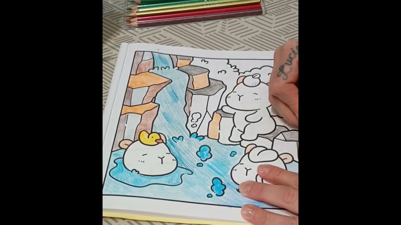 ASMR color relax 💓 color with me colorazione con le matite ✏️✏️ 💙