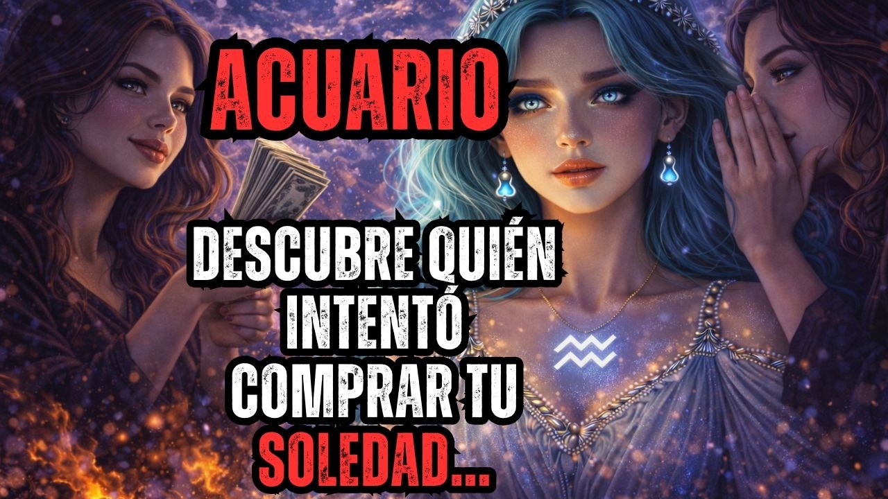 ACUARIO: ¡Descubre quién intentó comprar tu soledad y te perderá en los próximos días!