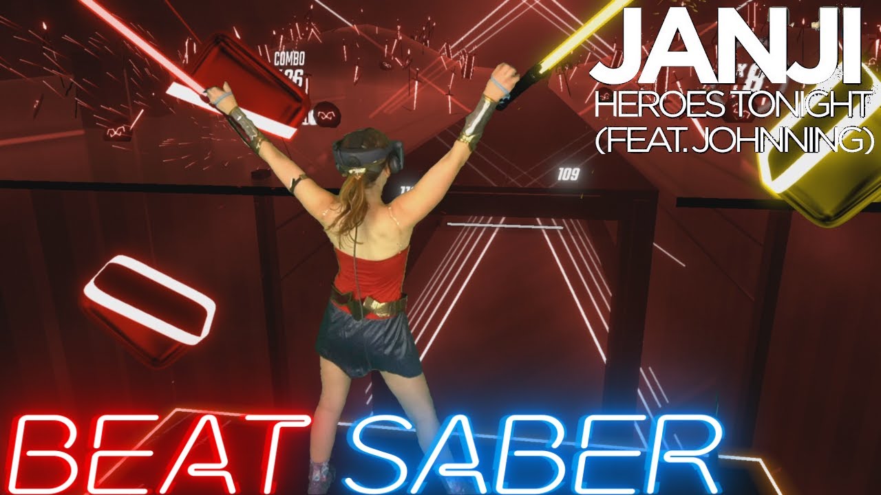 Beat Saber || Janji - Heroes Tonight ft. Johnning (Expert+) First Attempt - SS Rank || Mixed Reality