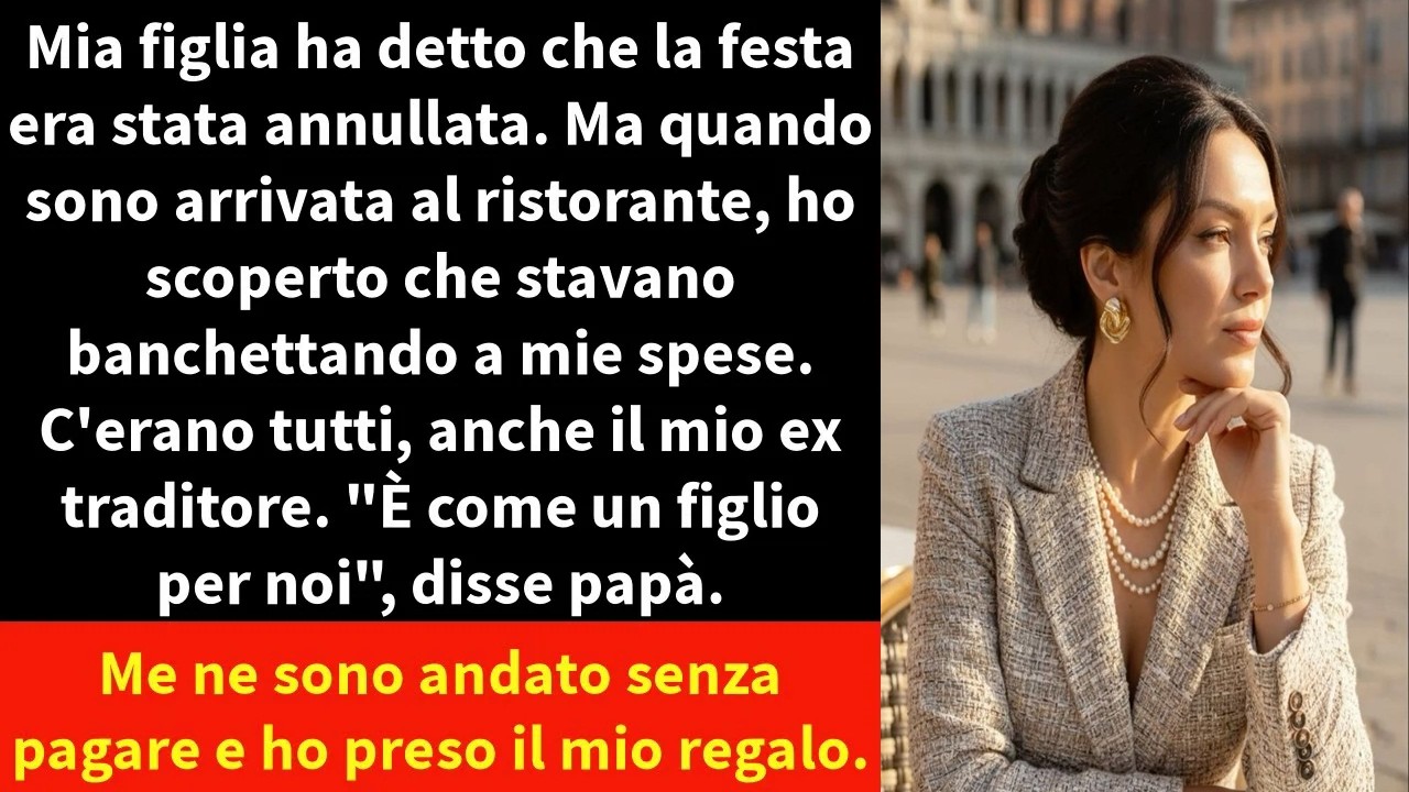 Mia figlia ha detto che la festa era stata annullata. Ma quando sono arrivata al ristorante,