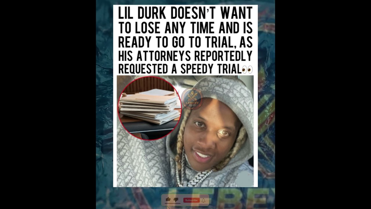 ⚖️👀 Lil Durk&rsquo;s Lawyers Push for Speedy Trial in Latest Case #shorts    #lildurk
