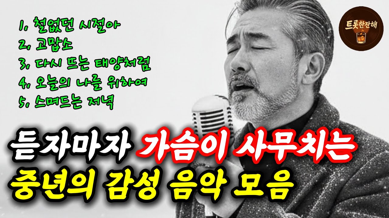 중년을 위한 따뜻한 인생 트로트｜들으면 가슴이 뭉클해지는 위로의 노래