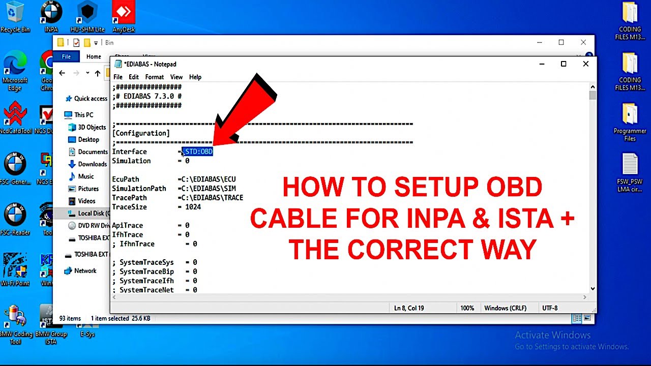 BMW HOW TO SETUP K DCAN CABLE SETTINGS FOR INPA & ISTA THE CORRECT WAY!!