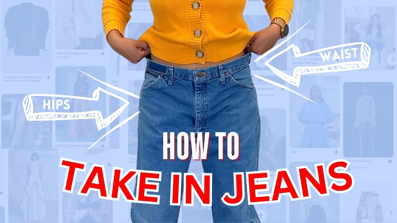 2 DIY ways to Take in Your Jeans! | Adjust Waist & Hips