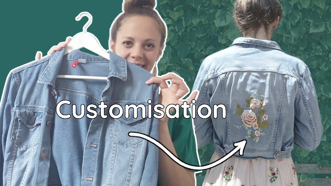 Je customise une veste en jean Vinted (broderie)