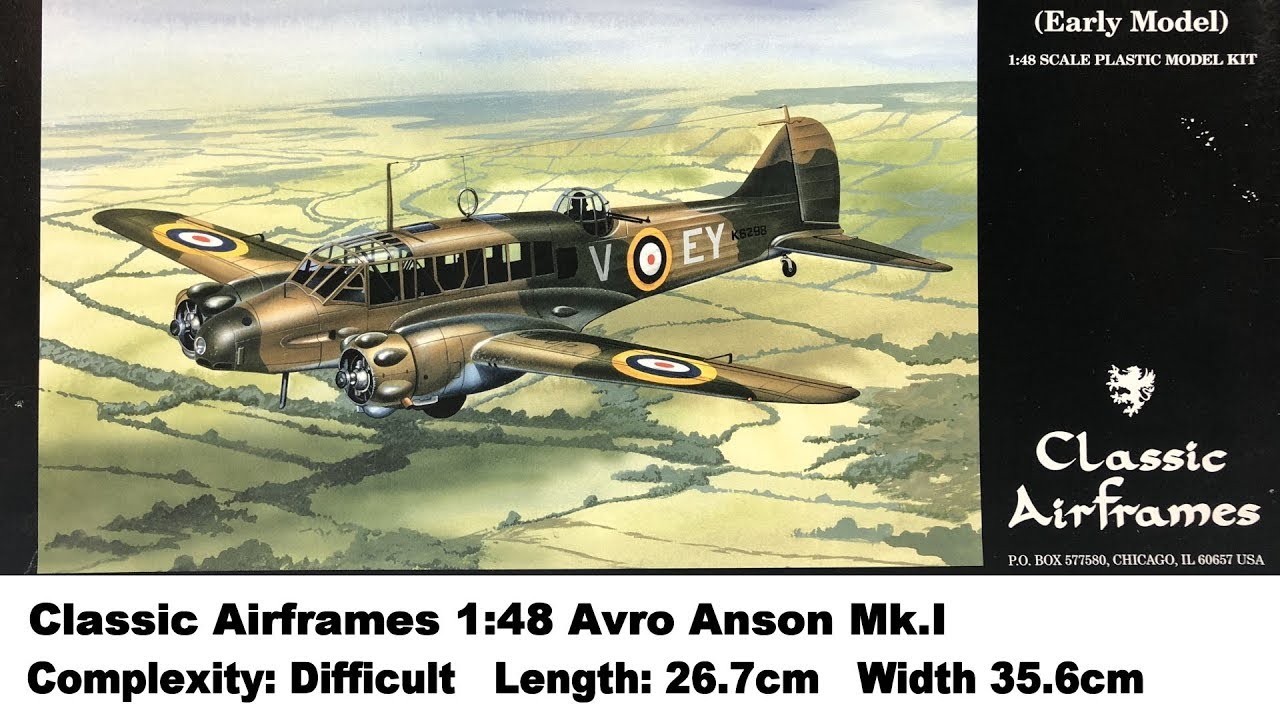Classic Airframes 1:48 Avro Anson Mk.I Kit Review