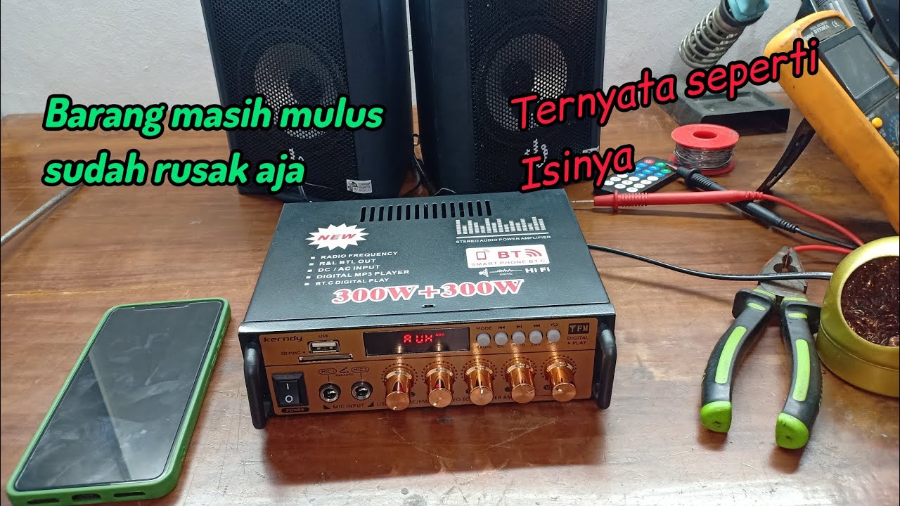 Memperbaiki power amplifier tidak ada suara