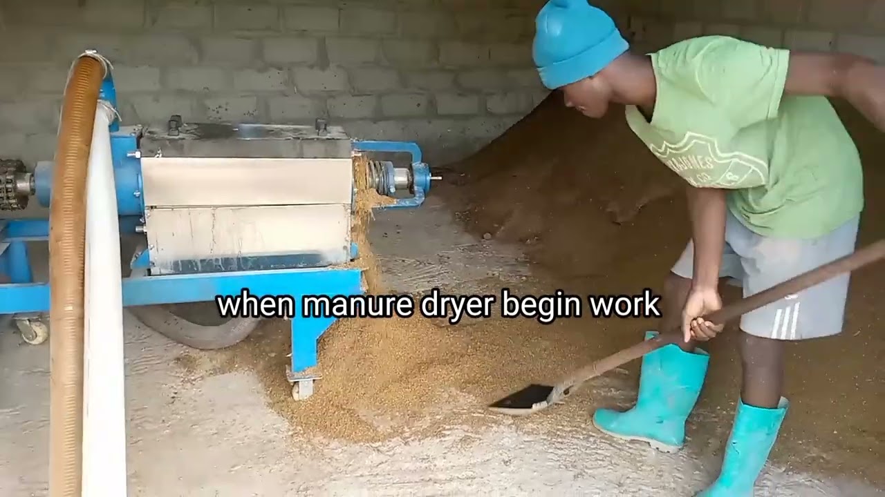 How manure scrapper and dryer works together and make farm clean