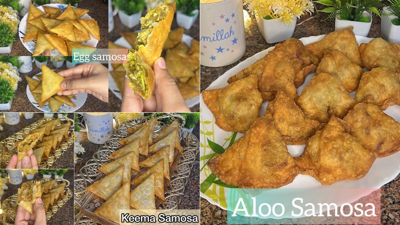 Ramadan special 3 types of Samosa 🌙|iftar Recipe |Egg samosa |keema samosa |aloo samosa 👌🏻😋
