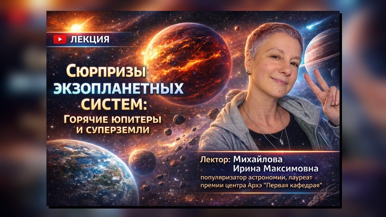 Сюрпризы экзопланетных систем: горячие юпитеры и суперземли. Ирина Михайлова