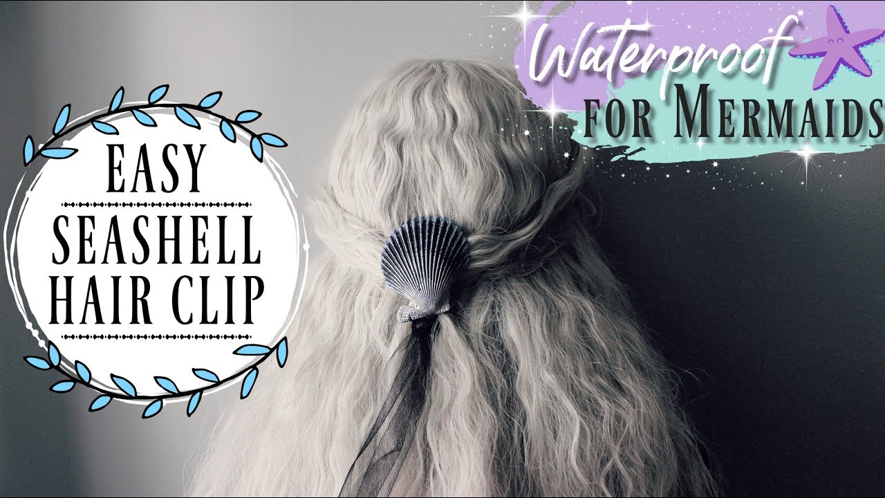 How to make a Seashell Hair Clip for Pro Mermaids || Waterproof Mermaid Shell Hair Accessory || DIY