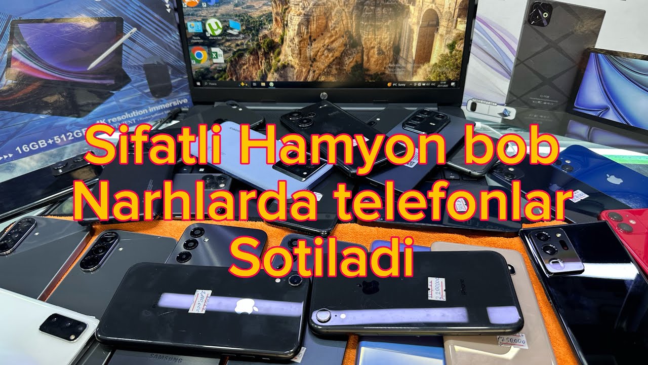 iphone samsung redmi honor infinix xiaom va boshqa telefonlar yangi va ozgina ishlanganlari sotiladi