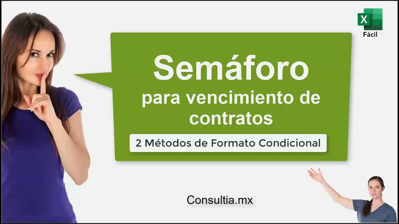 Vencimiento de contratos con sem&aacute;foros en Excel