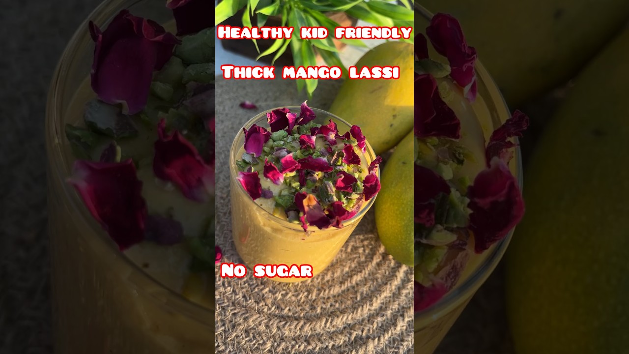 DONT MISS THE END😎l healthy kid friendly mango lassi l no sugar 