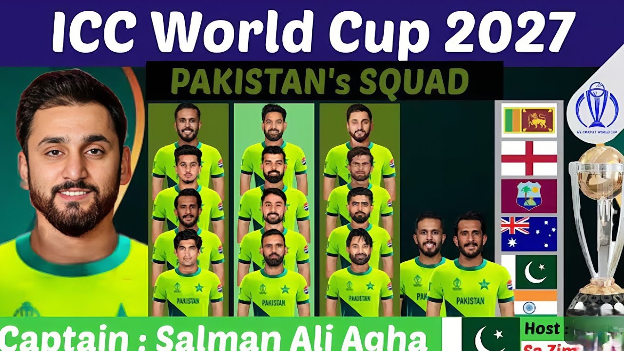 ICC ODI World Cup 2027 Pakistan Squad | Team Pakistan Final Squad | PAK Squad For ODI World cup 2027