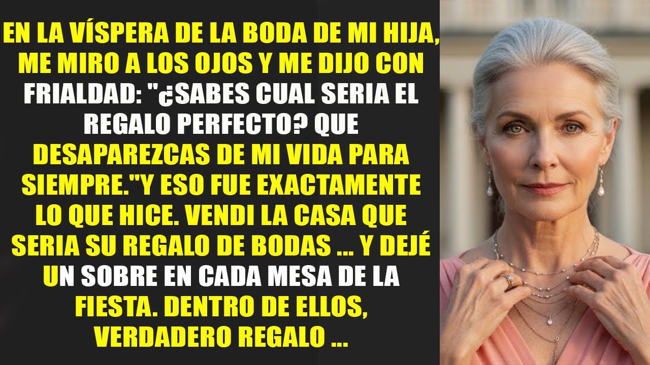 El día de la boda de mi hija, me dijo fríamente 'Mi vida sería mejor sin ti'  Y entonces desapare