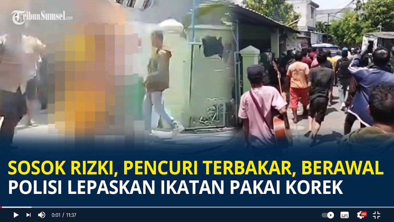 Sosok Rizki, Pencuri Viral Terbakar  Surabaya, Berawal Polisi Lepaskan Ikatan Pakai Korek