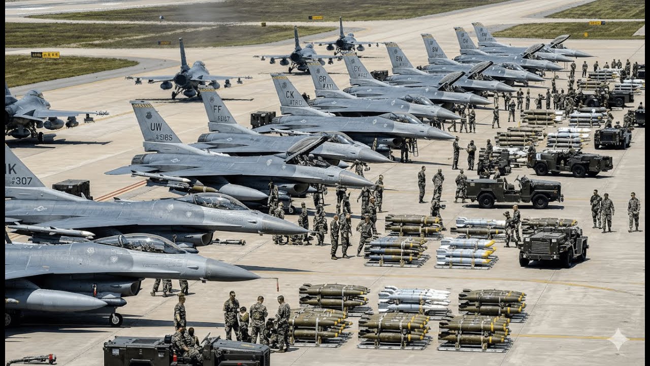 Iran High Alert! Dozens of US F-16 Make Emergency Takeoffs to the Middle East