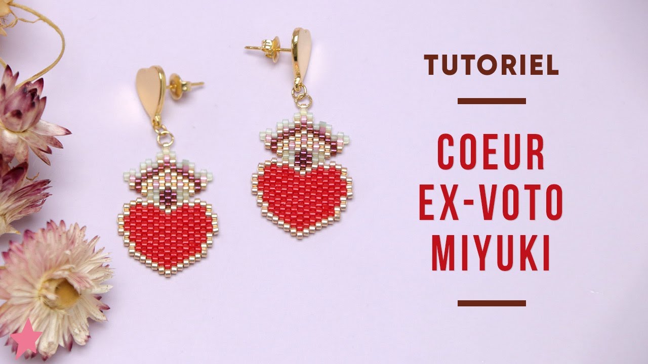 TUTO | Coeur Ex-voto en Perles Miyuki Technique Brick Stitch