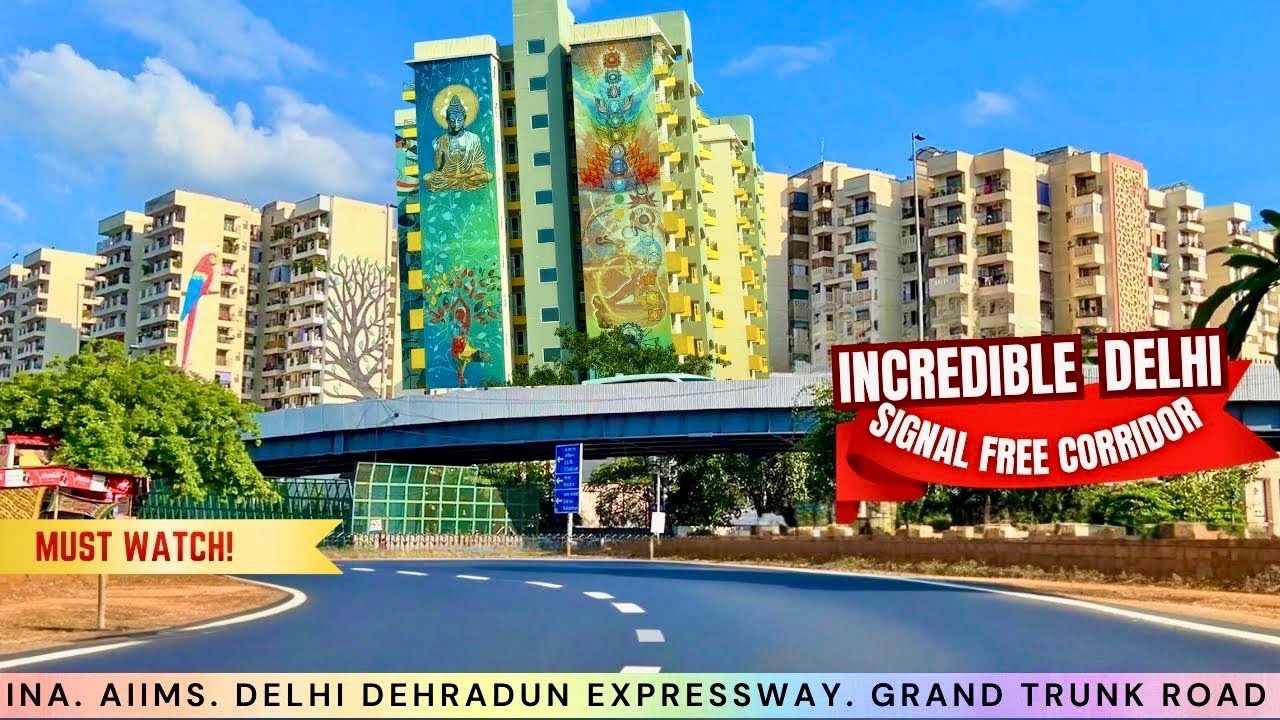 New India: Stunning Delhi Signal-Free Corridor &ndash; Smoothest Roads in the Capital - INA to GT Road!