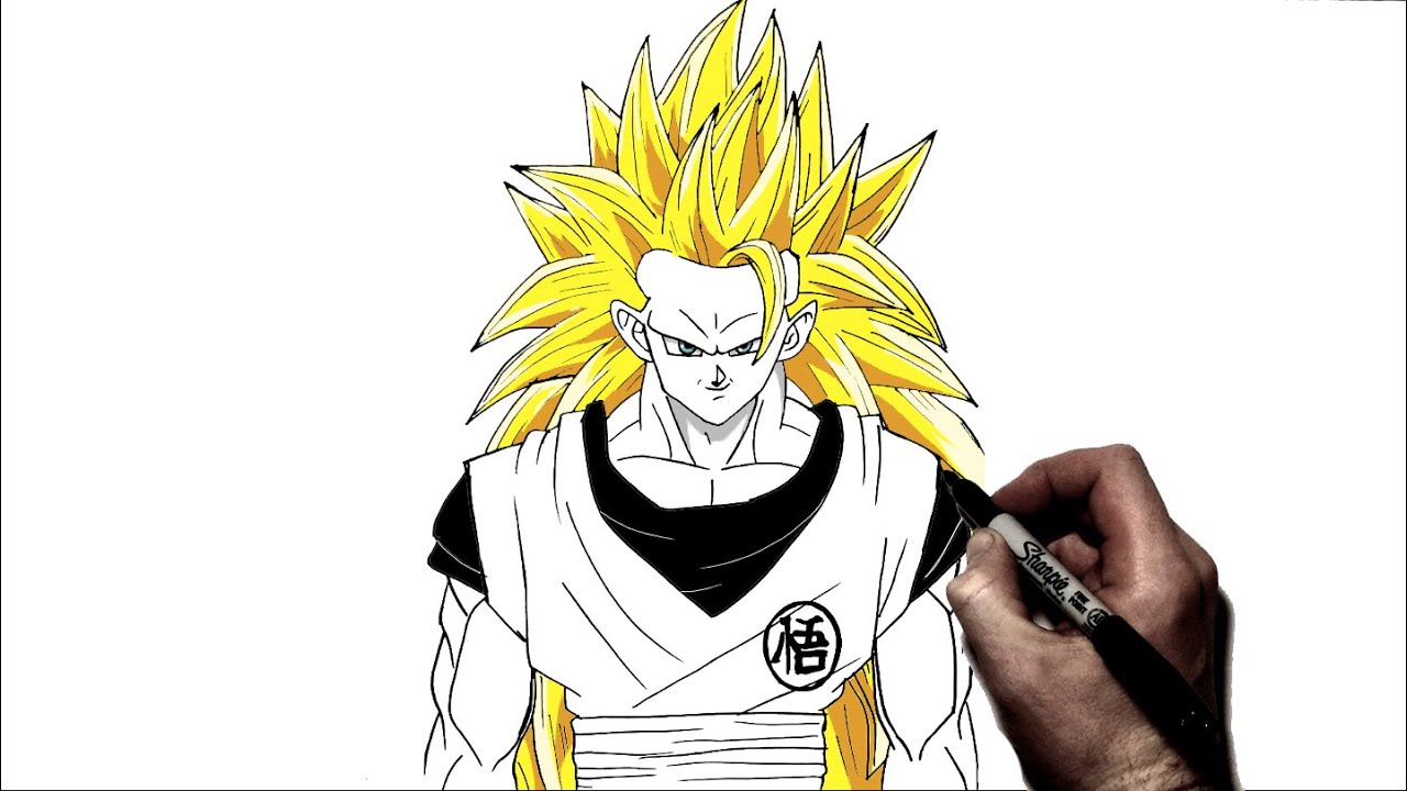 How to Draw Goku SSJ3 | Step By Step | Dragonball