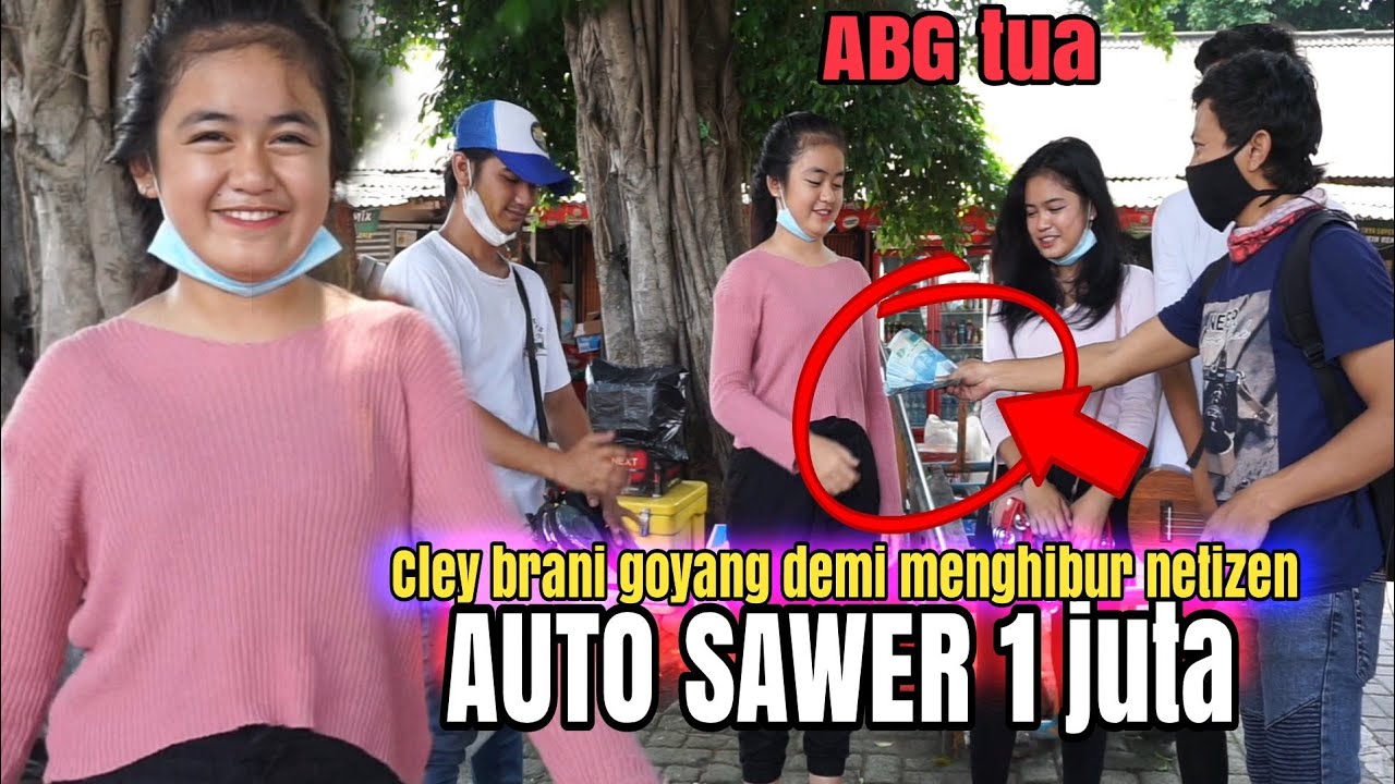 Auto sawer 1 juta pengamen cantik bikin salting..!!!goyang cley makin menjadi lagu ABG TUA