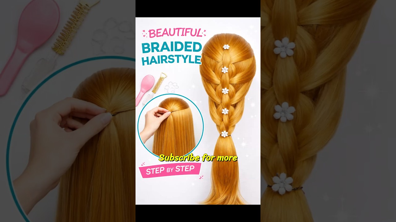 Very Easy Hairstyle for Girls | Beautiful Wedding Hairstyle Tutorial #Shorts