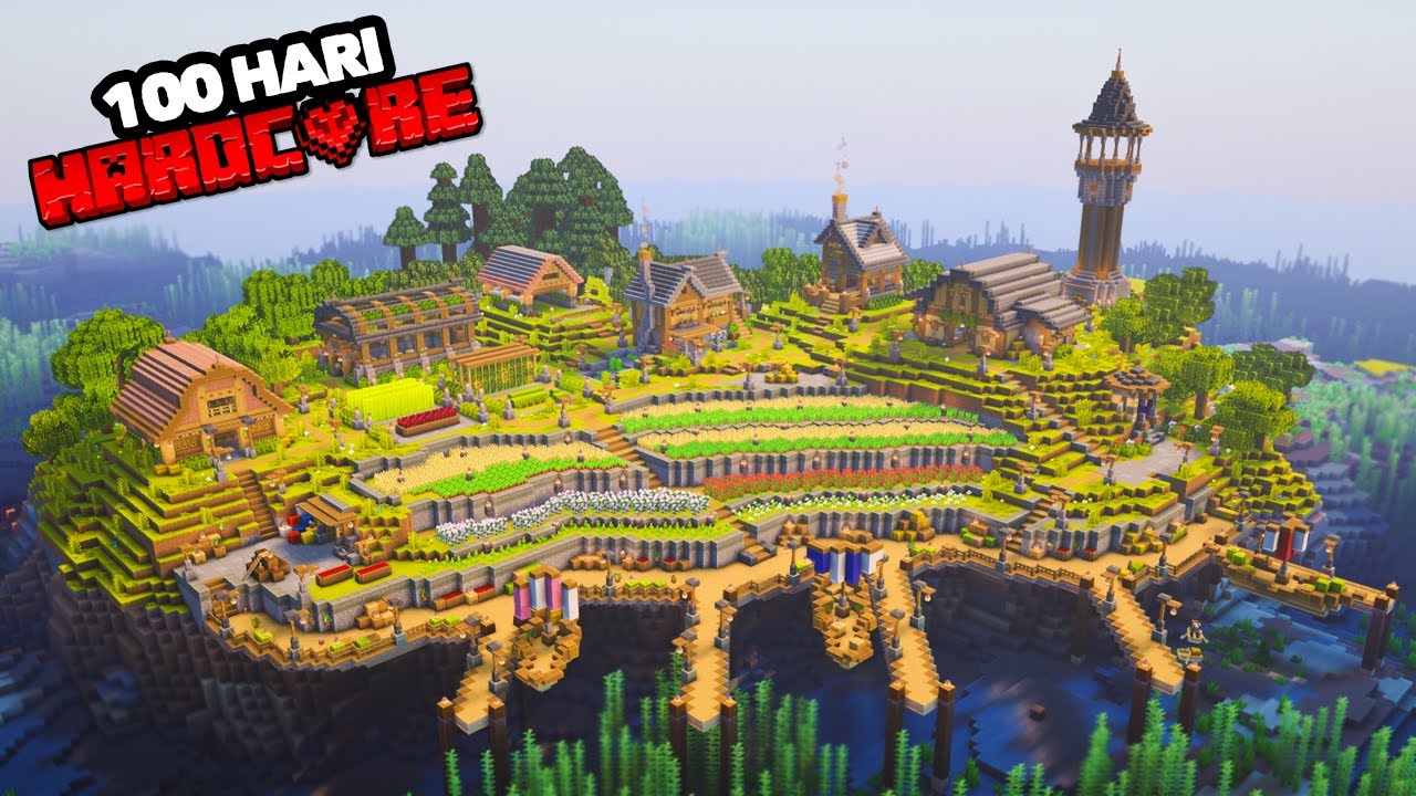 100 Hari Minecraft Hardcore Di Pulau Tengah Laut #100hariminecraft #minecraft