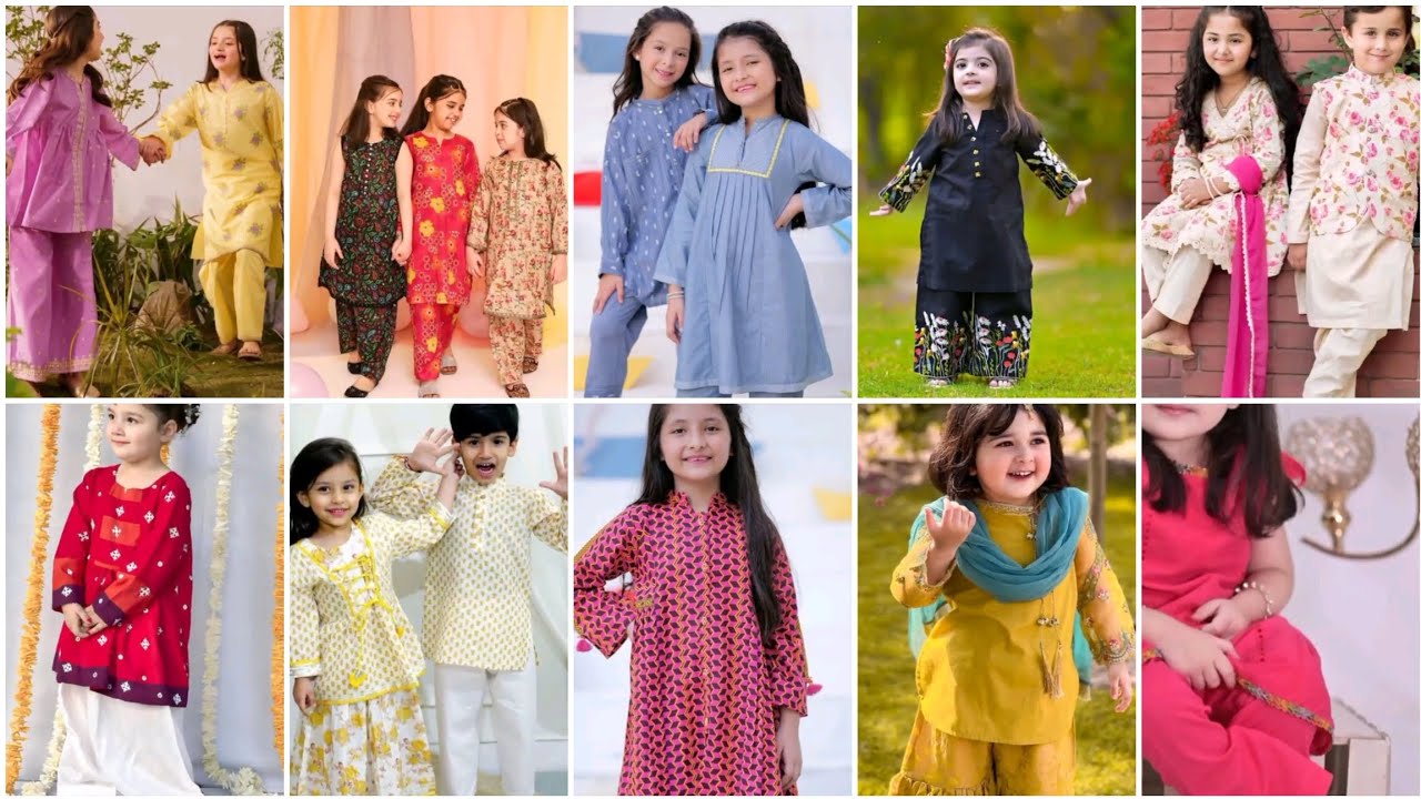 10 and 5 years old girls beautiful dresses
