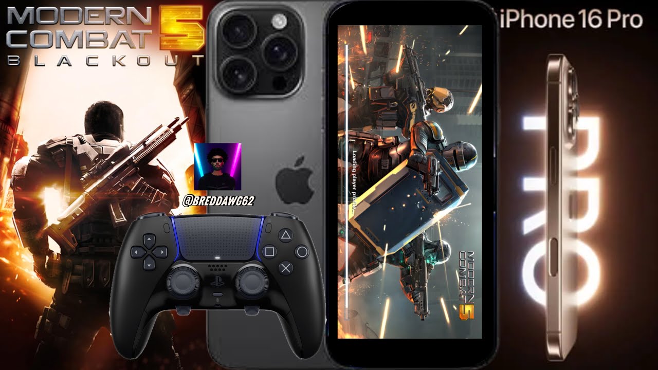 &ldquo;Modern Combat 5 on iPhone 16 Pro with PS5 Controller: Ultimate Mobile Gaming Experience!&rdquo;