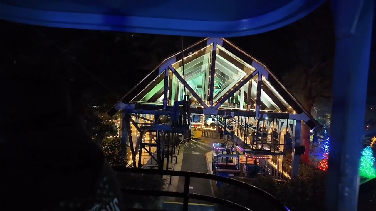 BUSCH GARDENS WILLIAMSBURG - ПОЛНЫЙ Skyride вокруг Кристмастауна