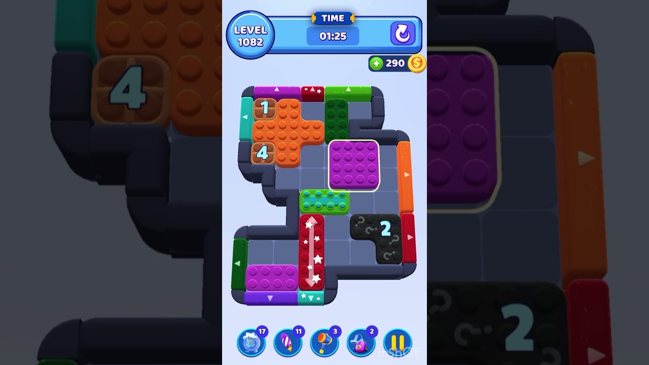 Color Block Jam Level 1082 &ndash; Full Puzzle Solution (No Boosters)