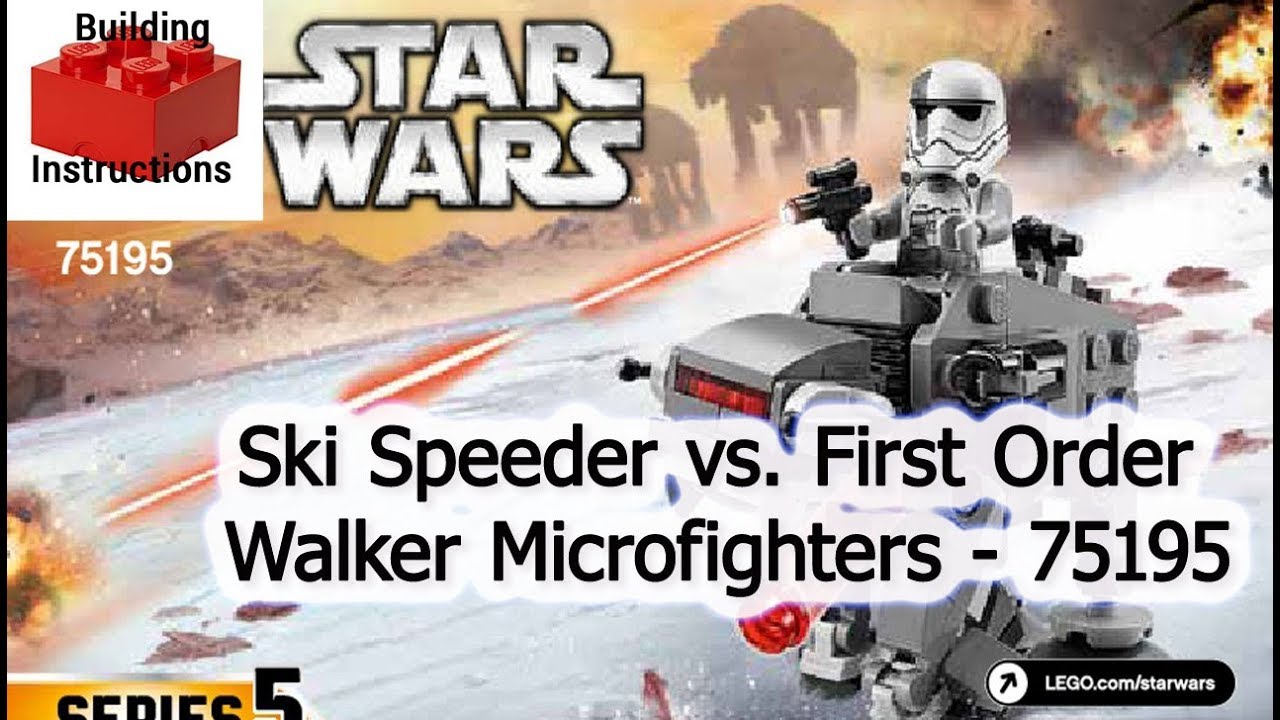 Ski Speeder vs  First Order Walker Microfighters - 75195 | LEGO Star Wars | LEGO Video-Instructions