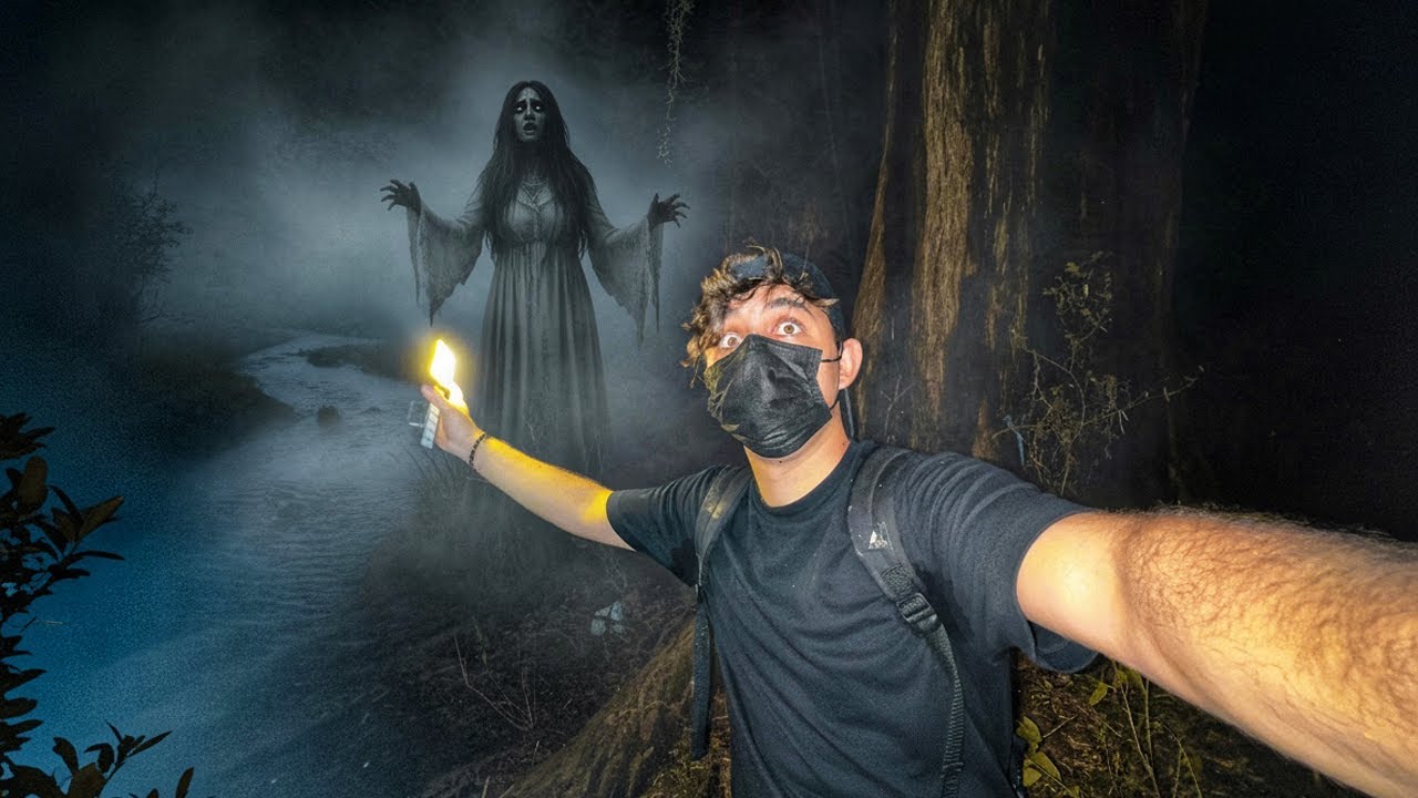 Me atrevi a Explorar solo el Rio de Noche y escuche y vi a la llorona