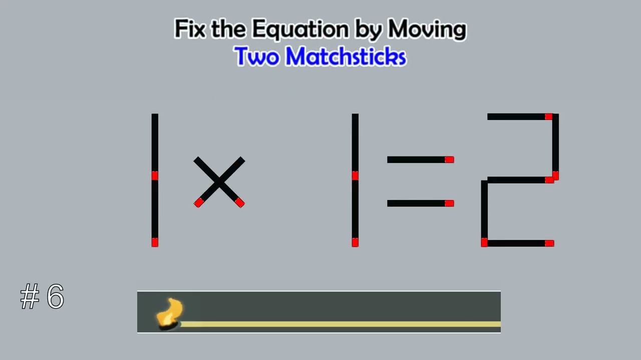 Matchstick Studio #  | Fix the math equation by moving one or two matchsticks |Logic puzzles