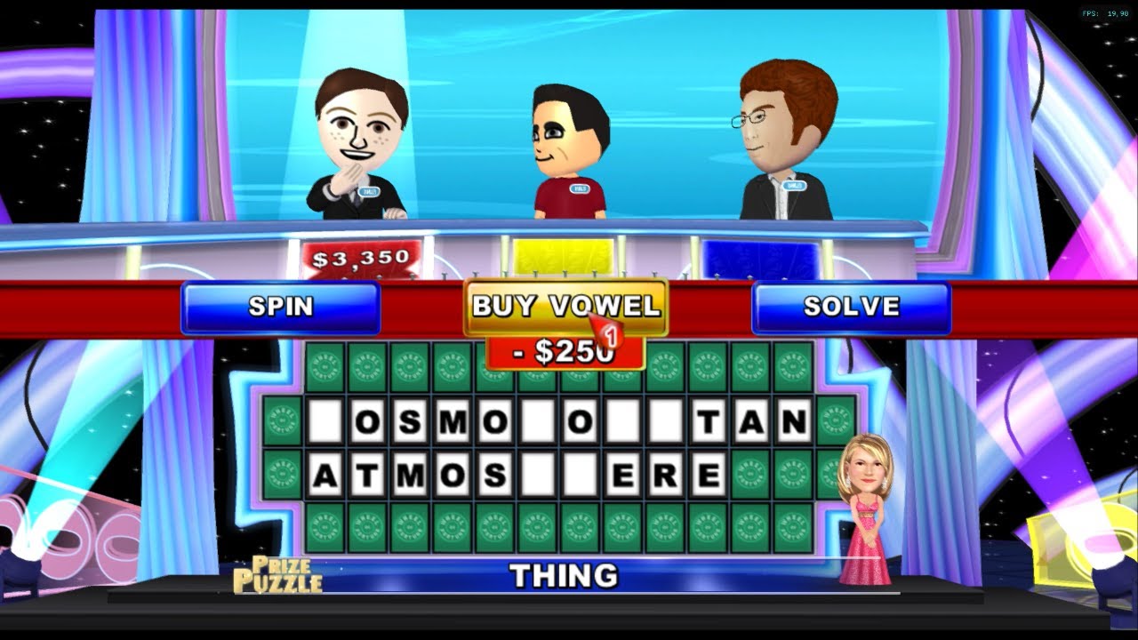 Wheel of Fortune (La Ruleta de la Fortuna) (English) de Wii. Emulador Dolphin. Gameplay 2 jugadores