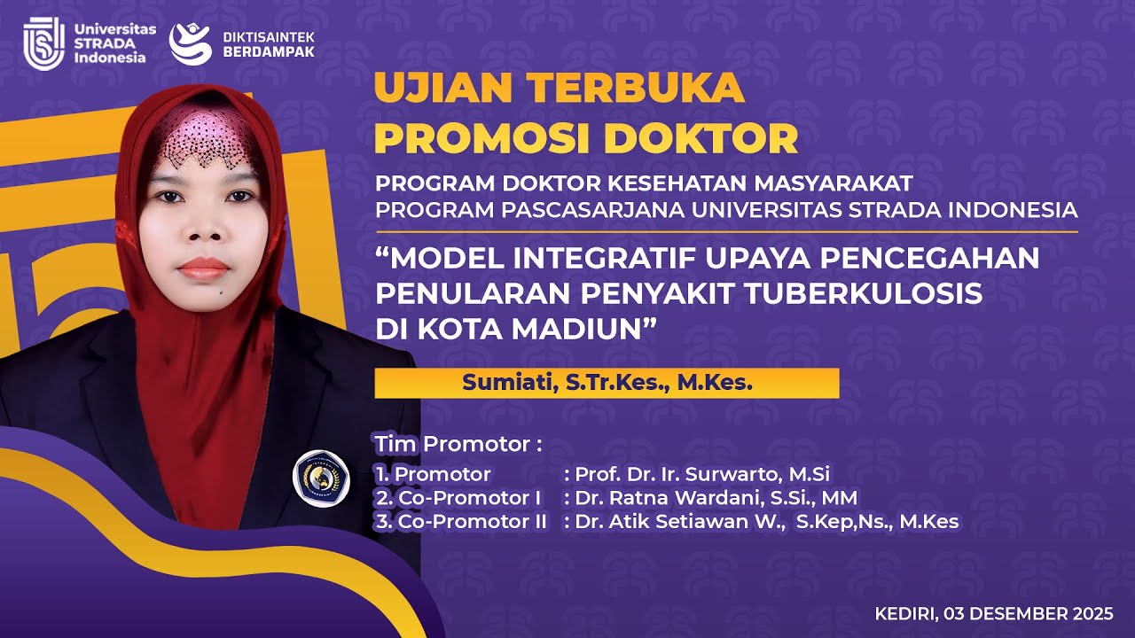 Ujian Terbuka Program Doktor Kesehatan Masyarakat | Sumiati, S.Tr.Kes., M.Kes