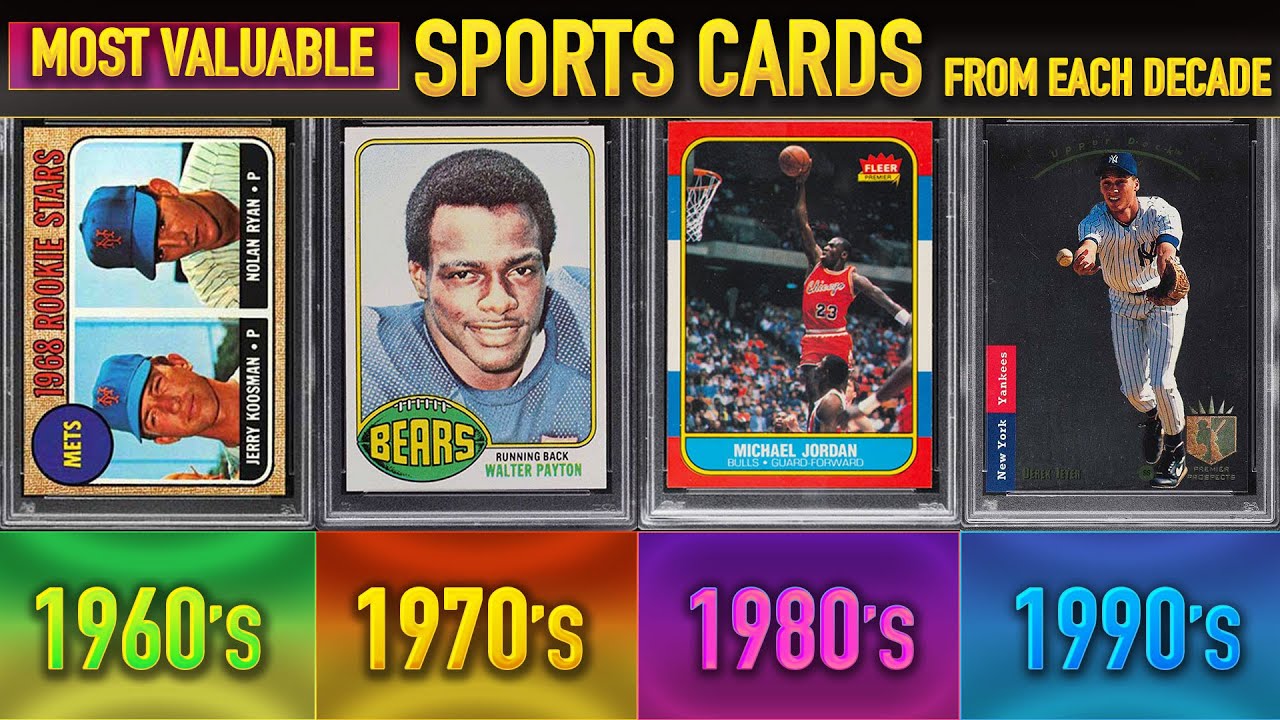 Ultimate Sports Card Rookie Card List - Most Valuable from Each Decade 1960's - 2000's #sportscards