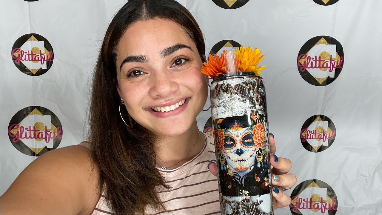 Halloween Tumbler! (Day of the Dead inspired)