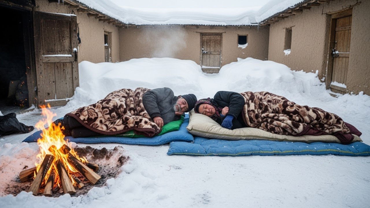 Surviving Frozen Dawn Silence in the Coldest Old Village — Old Couple’s Wordless Morning ASMR