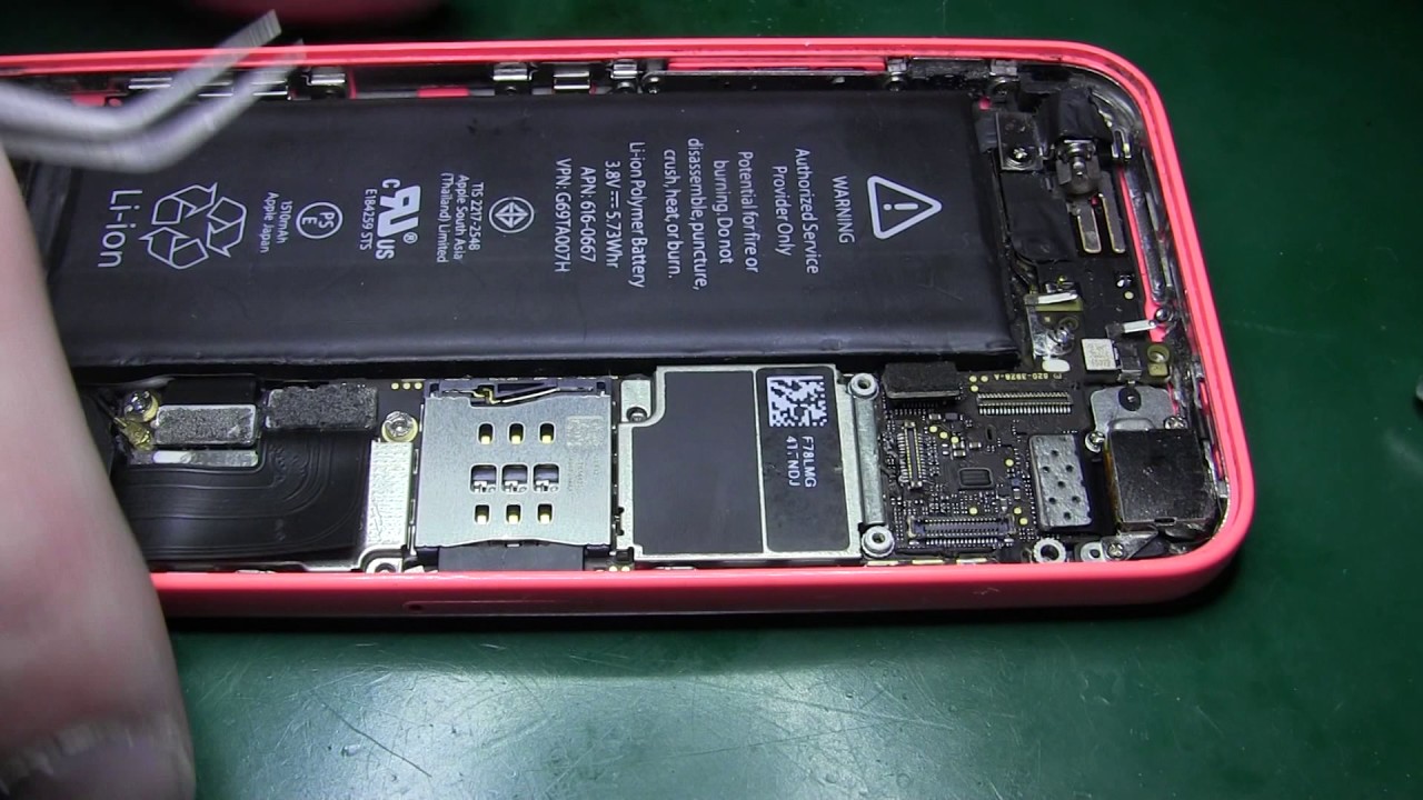 iPhone 5c  нет изображения ( ищем причину )
