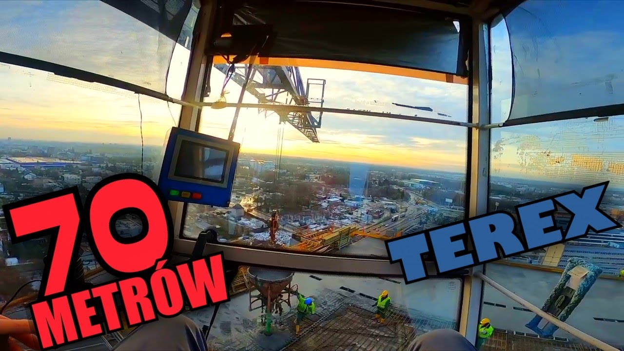 Żuraw Wieżowy - betonowanie stropu z pojemnika.