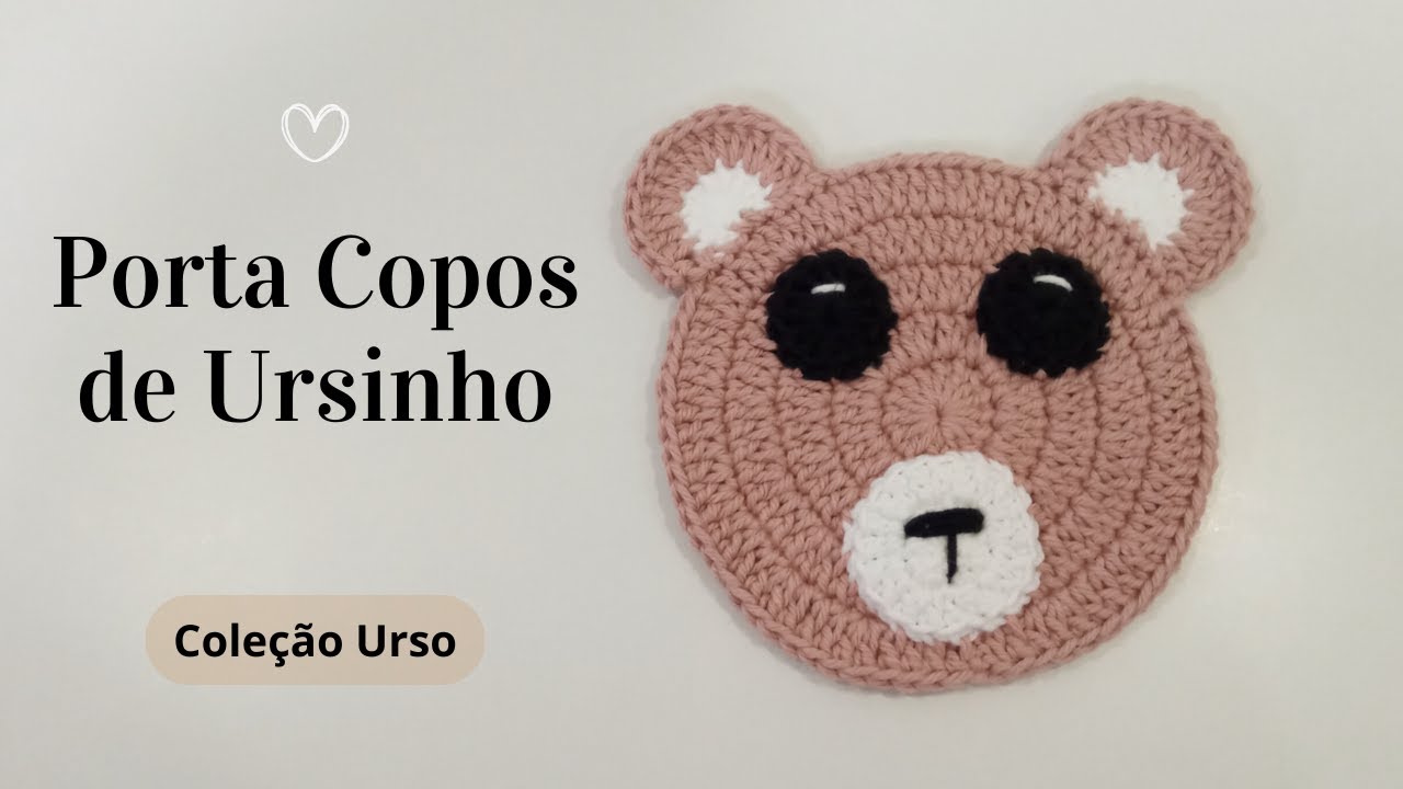 PORTA COPOS DE URSINHO EM CROCHÊ | Coleção Urso | Por Mimos da Jô Tapetes e Trilhos