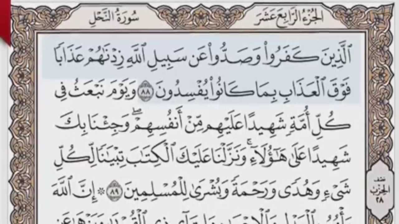 القرآن الكريم بالصفحات صوت وصورة ص/ 277 الشيخ محمود خليل الحصري بمد المنفصل