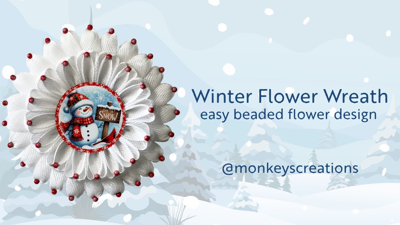 How to Make a Snowman Flower #howto #homedecor #christmas #winter