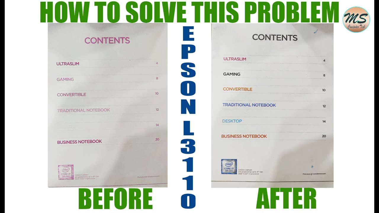COLOUR PRINT PROBLEM IN EPSON L3110